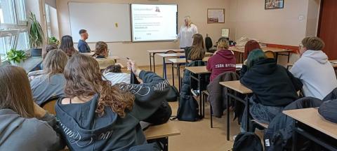 Zdjęcie ze spotkania w ramach Światowego Tygodnia Przedsiębiorczości 